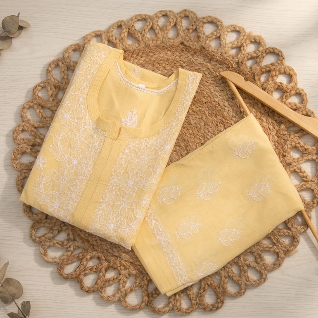Yellow Chikankari Suit