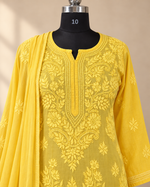 Yellow Satin Silk Set With Dupatta