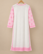Mulcotton Long Kurti With Shadow Work