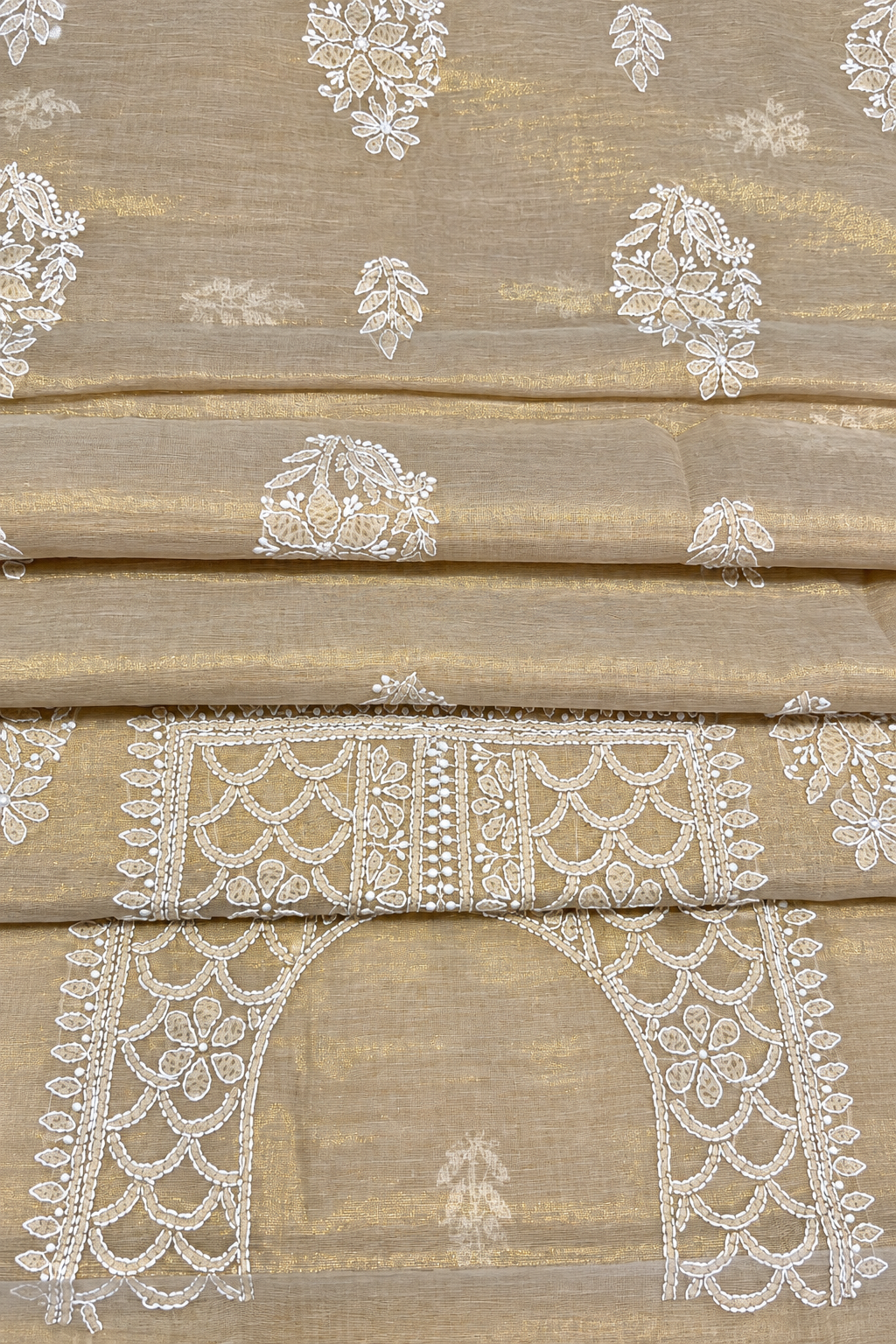 Golden dress material