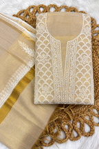 Golden dress material