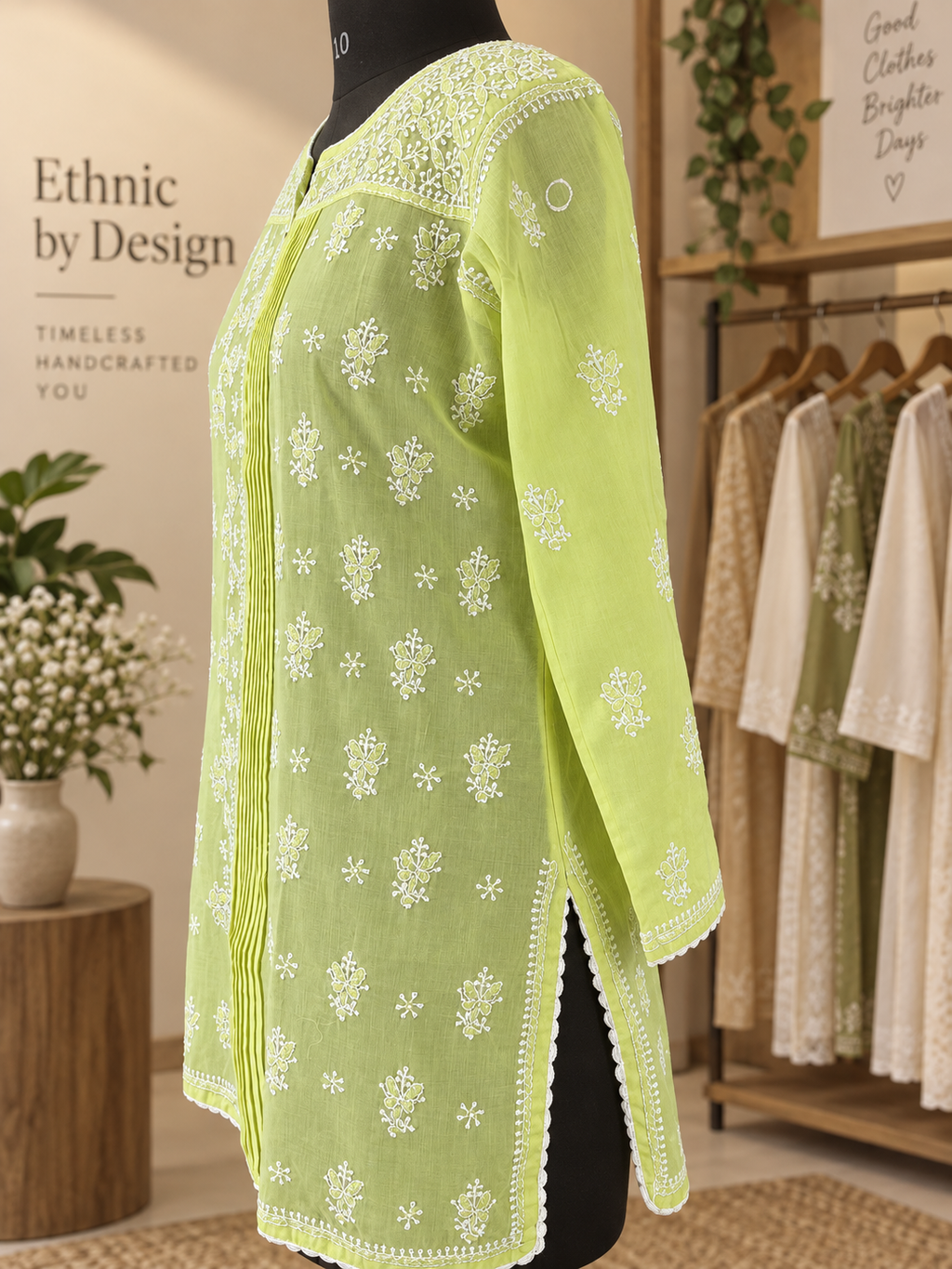 Lemon Yellow Short Kurti