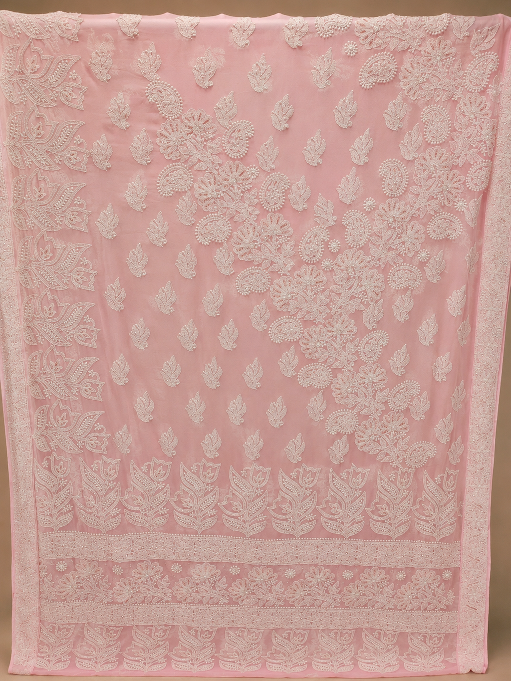 Peach saree