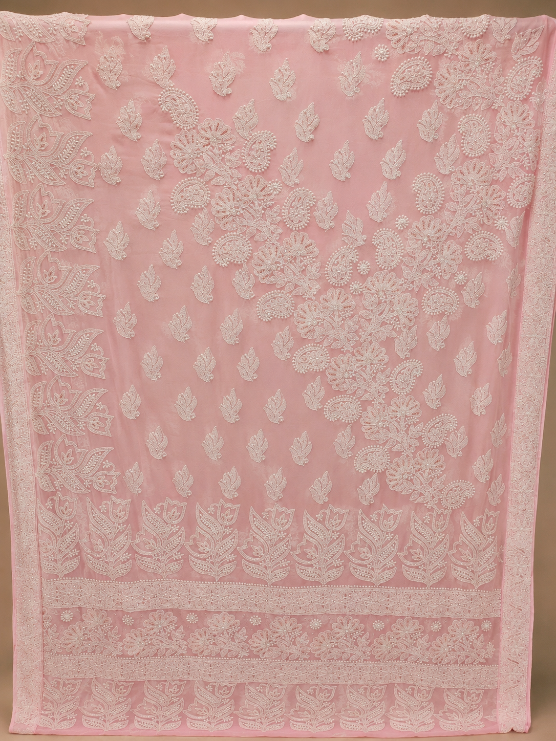 Peach saree
