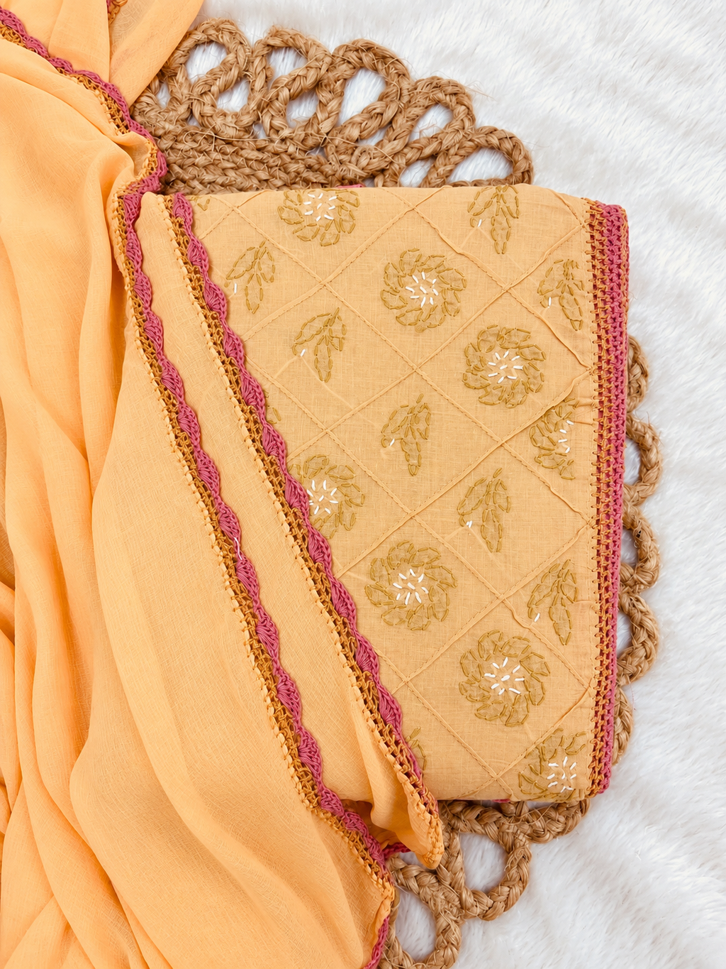 Pink - Ochre Dress Material