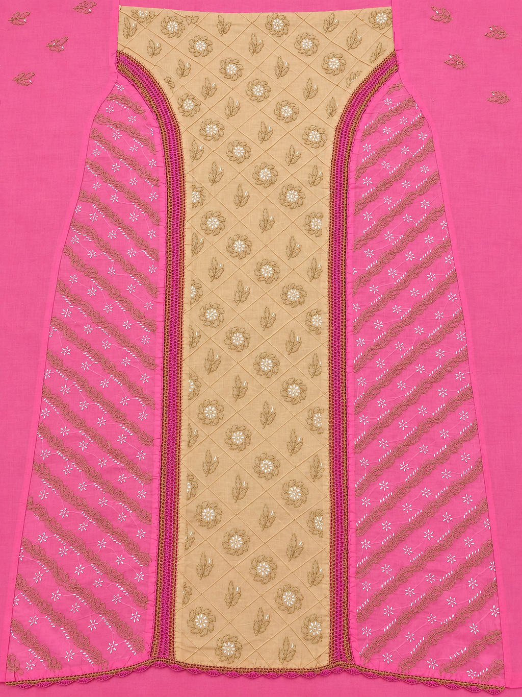 Pink - Ochre Dress Material