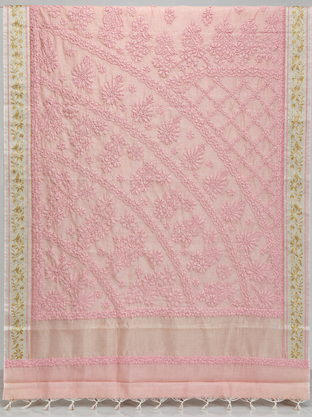 Peach Saree