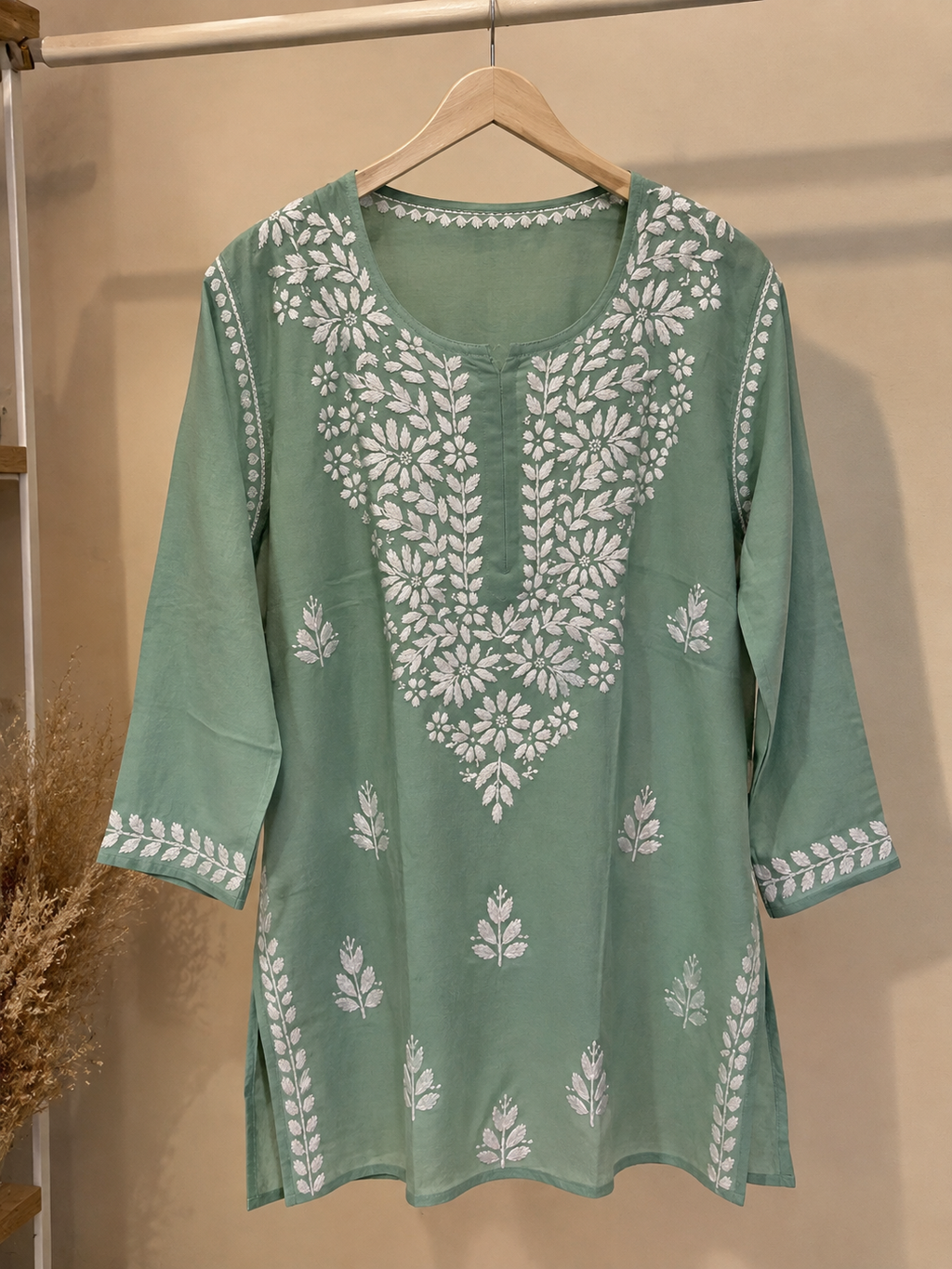 Sage Green Short Kurti