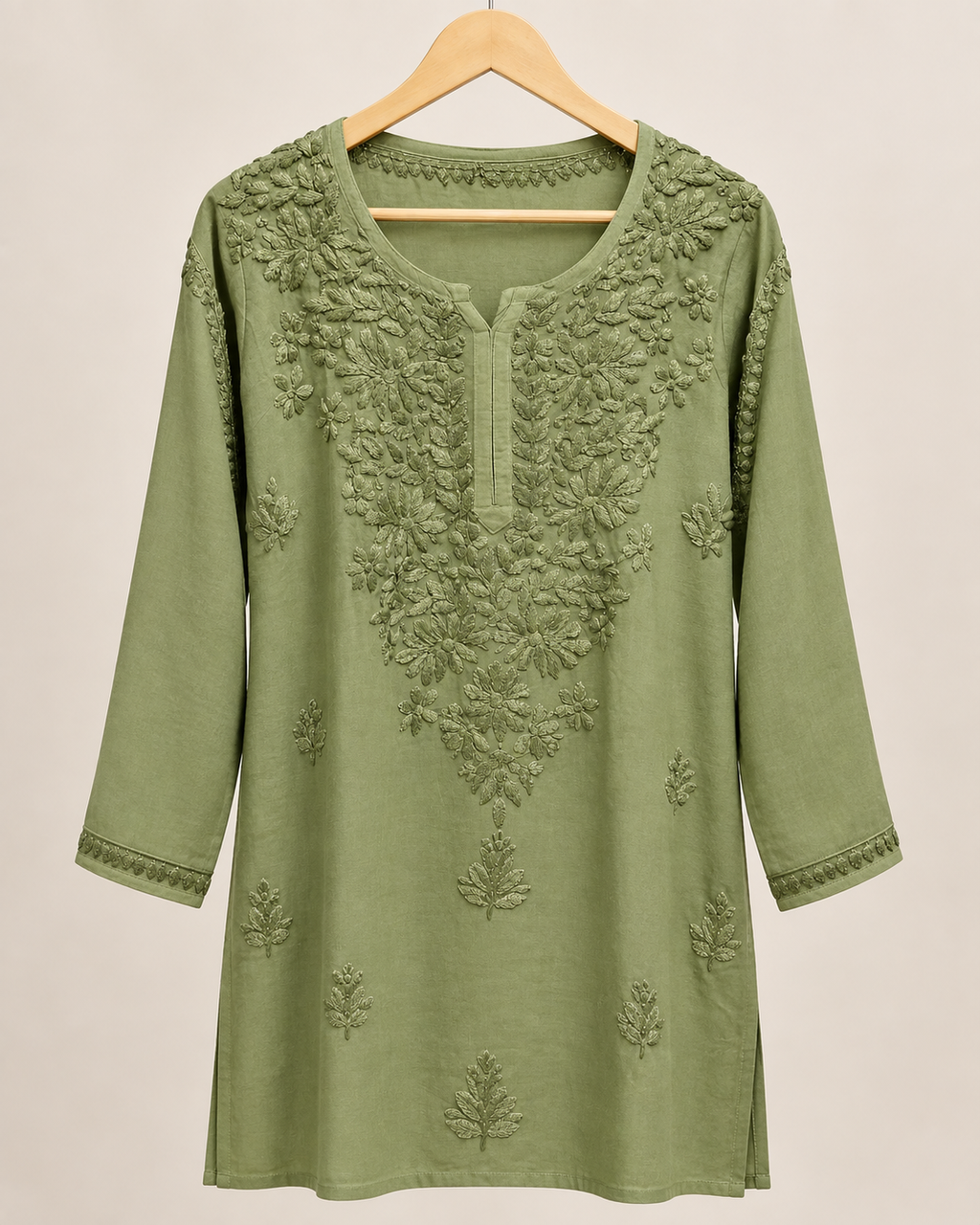 Sage Olive Green Short Kurti
