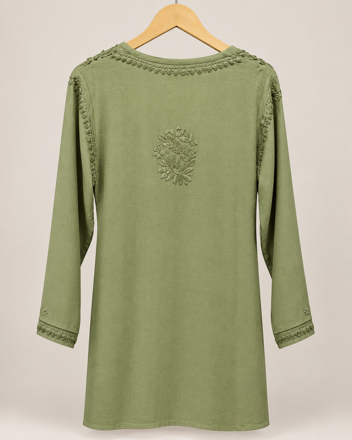 Sage Olive Green Short Kurti