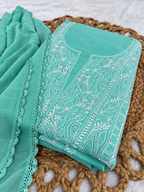 Sea Green Dress Material