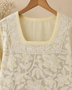 Voile-Cotton, Knee Length, Front Jaal, Shadow Work