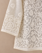 Voile-Cotton, Knee Length, Front Jaal, Shadow Work