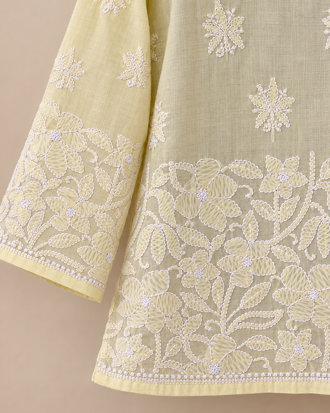 Voile-Cotton, Knee Length, Front Jaal, Shadow Work