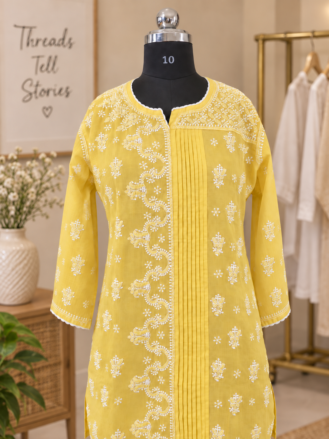 Lemon Yellow Short Kurti