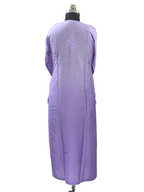 1014 Mauve ombre premium Chanderi silk Lucknowi kurta hand embroidered