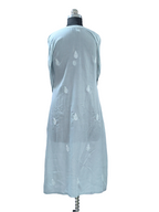Grey Lucknowi Mul Angarkha  kurta in hand embroidery