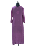 1020 vine viscose lucknowi kurta in hand embroidered shadow work with silk thread