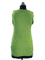 1004 green Rayon Lucknowi short kurti hand embroidered