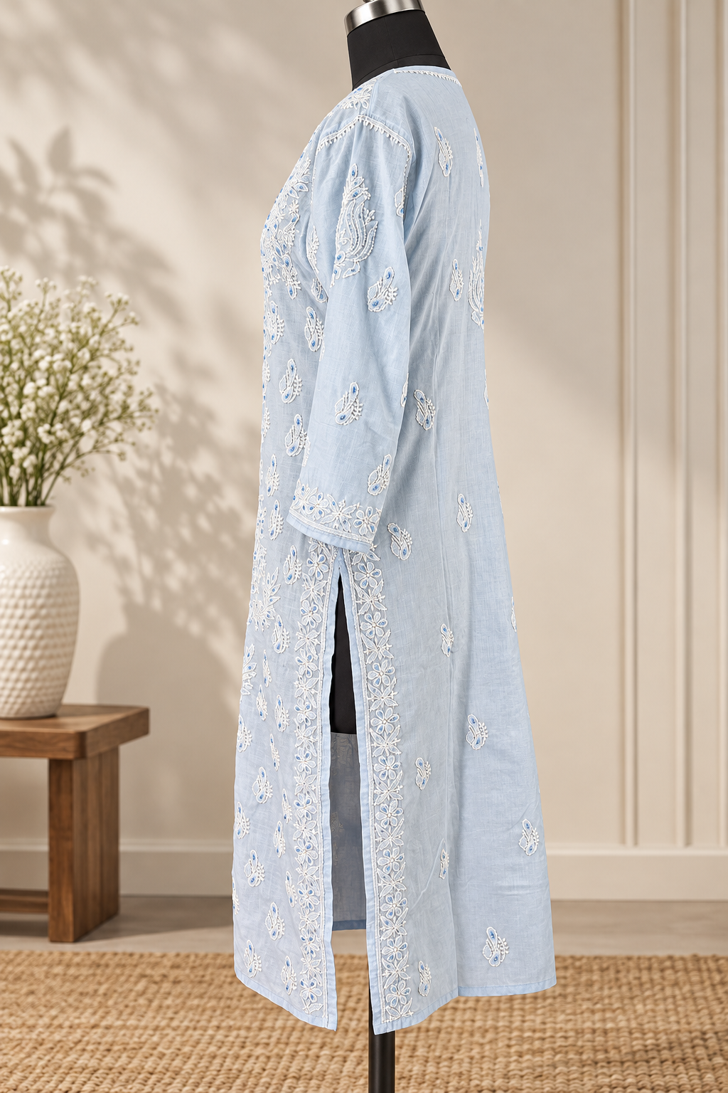 Blue long kurti