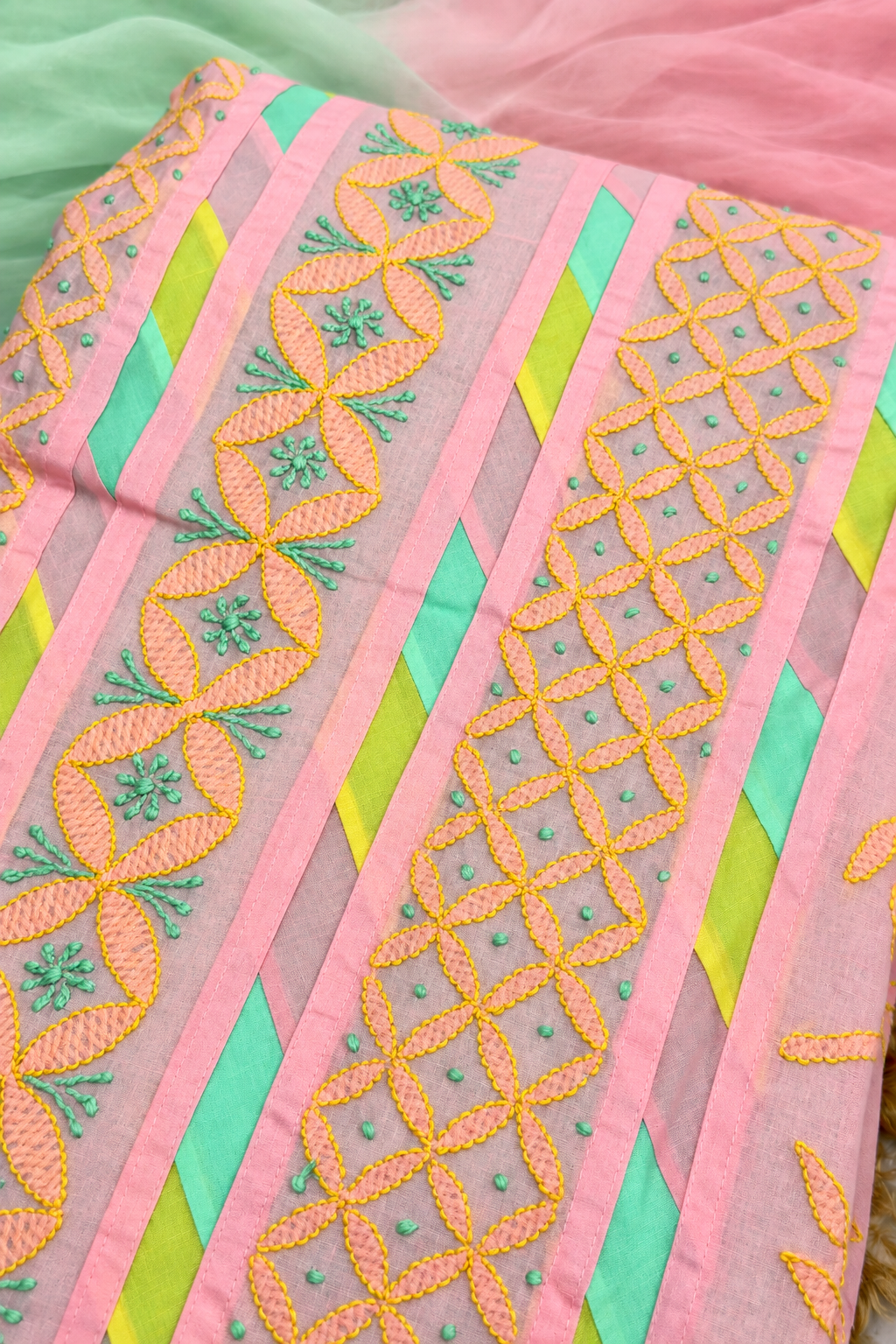 Colourful Long Kurti Dress Material