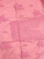 Dusty pink mul chanderi dress material