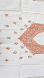 Orange Cotton Dress Material