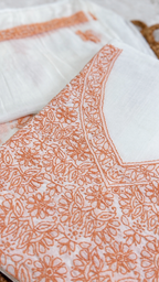 Orange Cotton Dress Material